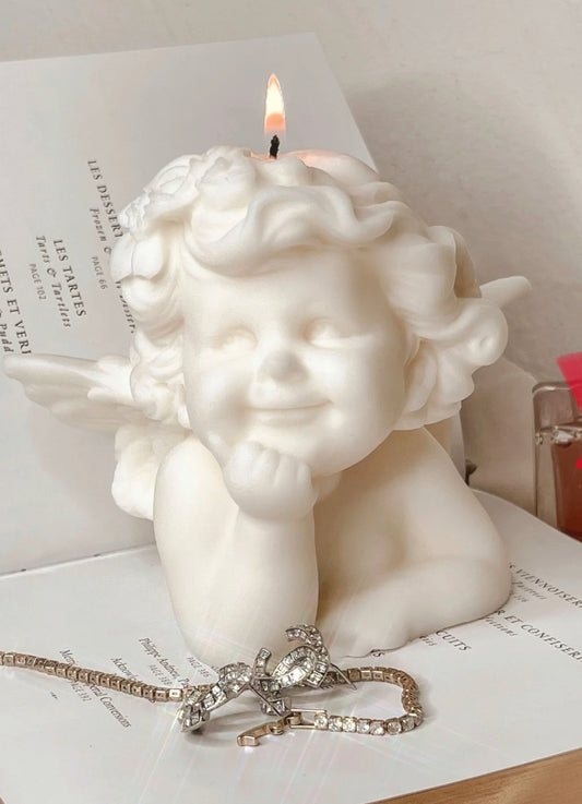 Baby boy angel candle